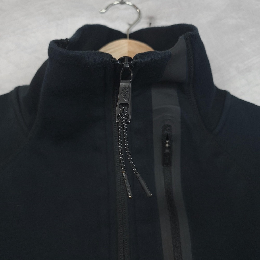 Nike Tech Fleece Half Zip Sweatshirt Womens Small Black Running Top Thumb Hole - Picture 2 of 16